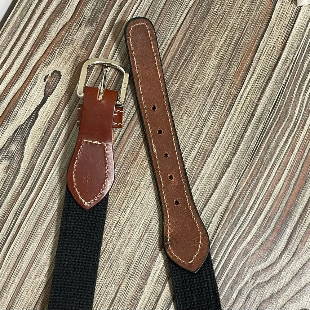 Middle Tennessee State University Blue Logo Canvas Golf Belt Men 32 Leather Trim